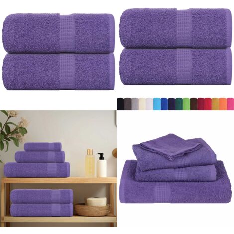 vidaXL Gästetücher 2 Stk. Lila 30x50 cm 360 g/m² 100% Baumwolle