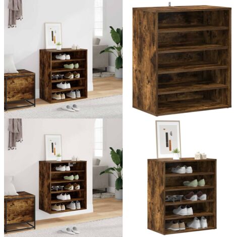 Schuhschrank Räuchereiche 60x35x70 cm Holzwerkstoff - Schuhschrank - Schrank - Regal - Garderobe - Wohnraumorganisation - Home & Living (1/5)