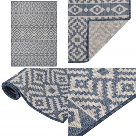 E-floor Outdoor Teppich Wasserfest 120x170cm - Beidseitiger Polypropylen Teppich Für Terrasse & Garten