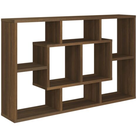 Wandregal Braun Eichen-Optik 85x16x52,5 cm Holzwerkstoff - Wandregal - Holzregal - Regalböden - Wohnzimmerdeko - Eiche Optik - Home & Living