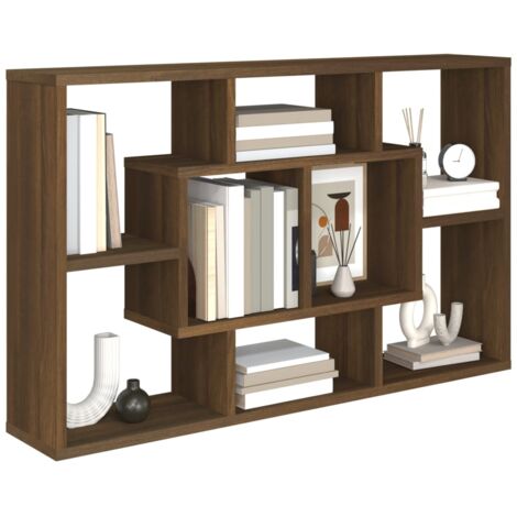 Wandregal Braun Eichen-Optik 85x16x52,5 cm Holzwerkstoff - Wandregal - Holzregal - Regalböden - Wohnzimmerdeko - Eiche Optik - Home & Living