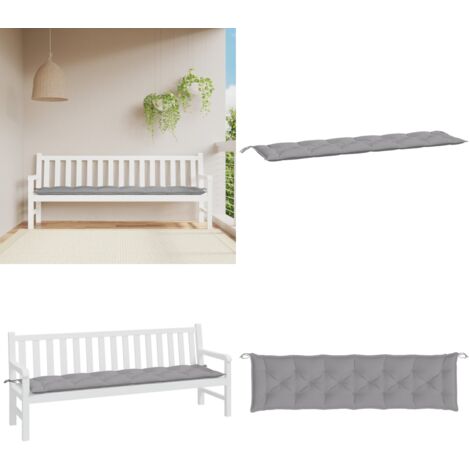 VidaXL Bankkissen Grau 180x40cm - Wasserabweisend, Abnehmbar & Superbequem