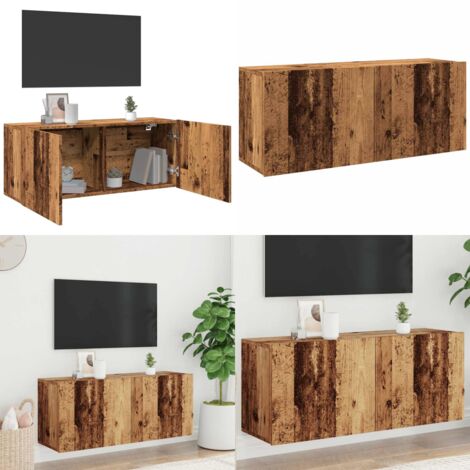 vidaXL TV-Wandschrank Altholz-Optik 100x30x41 cm
