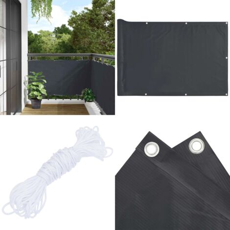 HAITAOSY Balkonsichtschutz 130x1600 Cm – UV- Und Wetterfest, Blickdicht, Mit Alu-Ösen Zum Einfachen Befestigen
