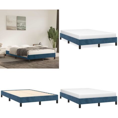 Bettgestell ohne Matratze Dunkelblau 120x190 cm Samt - Samtsofa ...