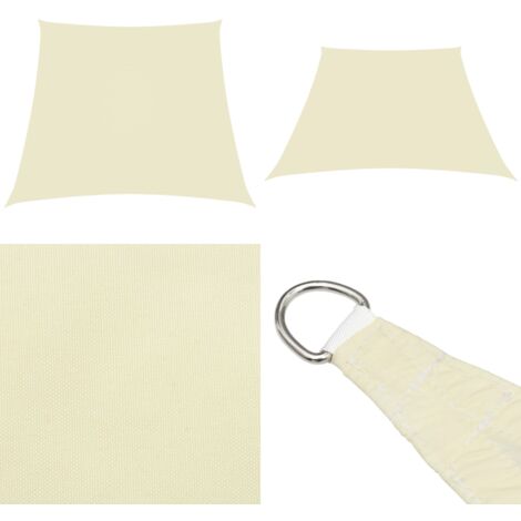 Sonnensegel 3,5x4,5 M Aus Polyester - UV-Schutz 95%, Wasserabweisend, Mit 4x1,5 M Seilen (dunkelgrün)