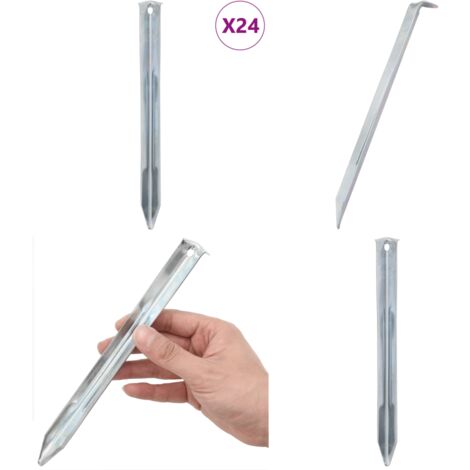 Zeltheringe 24 Stück 30cm - Verzinkter Stahl Für Camping & Outdoor