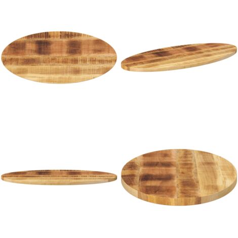 Massivholz Tischplatte - Eiche & Grau, 110-150 Cm Individuell Anpassbar