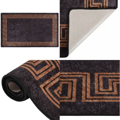 Schwarzer Gothic Teppich 60x90cm Mit Sensenmann-Motiv - Weich & Rutschfest Für Wohnzimmer