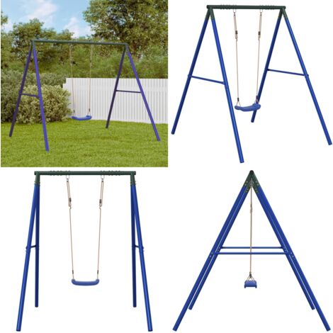 Dreifach-Schaukel-Set Mit Gleiter – Metall-Schaukelständer Für Garten, Bis 50 Kg Pro Sitz