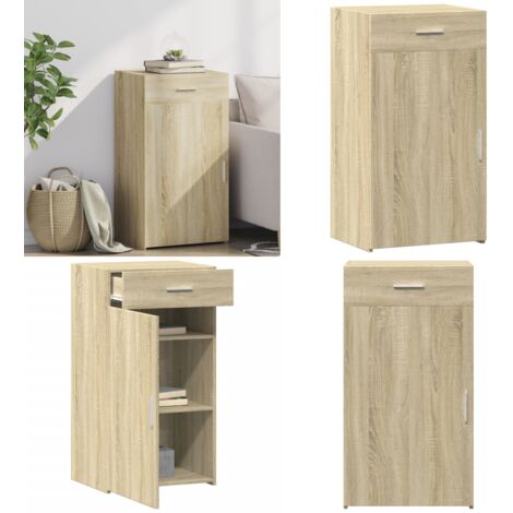 Sideboard Sonoma-Eiche 50x42,5x93 cm Holzwerkstoff - Schreibtisch - Sideboard - Wohnraumgestaltung - Holzschrank - Regal - Home & Living (1/5)