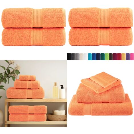 Premium-Seiftücher SOLUND 2 Stk. Orange 30x30 cm 600 g/m² - Baumwolle - Handtücher - Küchenhandtücher - Gesichtshandtücher - Sporttuch - Home & Living