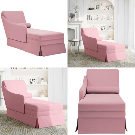 Chaiselongue Samt Rosa Mit Goldenem Gestell - Moderner Liegesessel Miramas