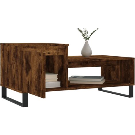 Couchtisch Räuchereiche 100x50x45 cm Holzwerkstoff - Couchtisch ...