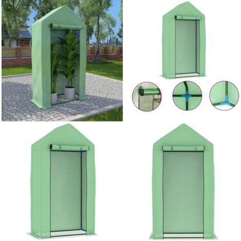 Gewächshaus mit Stahlrahmen 0,5 m² 1x0,5x1,9 m - Gewächshaus - Pflanzenhaus - Tomatenhaus - Gartenhaus - Schutz Vor Witterung - Home & Living (1/5)