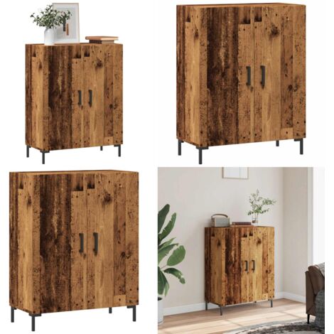 Credenza Nera Rovere 69,5x34x90 cm Legno ingegnerizzato vidaXL