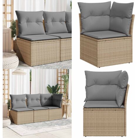 Chaise Longue Relax Inclinable Avec Coussin - Rotin Synthétique, Cadre Aluminium - Résistant Aux Intempéries, Khaki