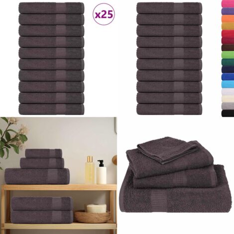 vidaXL Saunatücher 25 Stk. Anthrazit 80x200 cm 360 g/m² 100% Baumwolle