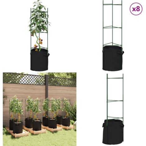 SupKing Tomatenkäfige, 2 Stück – Verstellbare Metall-Pflanzenstützen, 112 Cm Hoch, Schwarz