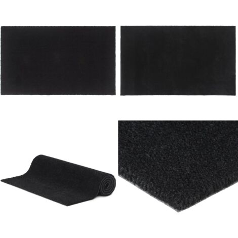 Fußmatte Schwarz 90x150 cm Kokosfaser Getuftet - Kokosfußmatte - Eingangsmatte - Türmatte - Outdoor Matten - Rutschfest - Home & Living (1/5)