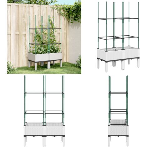 blumenkasten 100 cm rattan XL PFLANZKASTEN mit Wasserspeicher Rattan (breite Version) Farbe: Anthrazit main image 1