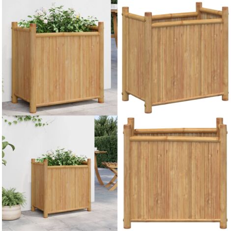 Pflanzkbel 50x30x50 cm Bambus - Bambuskiste - Hochbeet - Blumenvase -  Gartendekoration - Pflanzgef - Home & Living