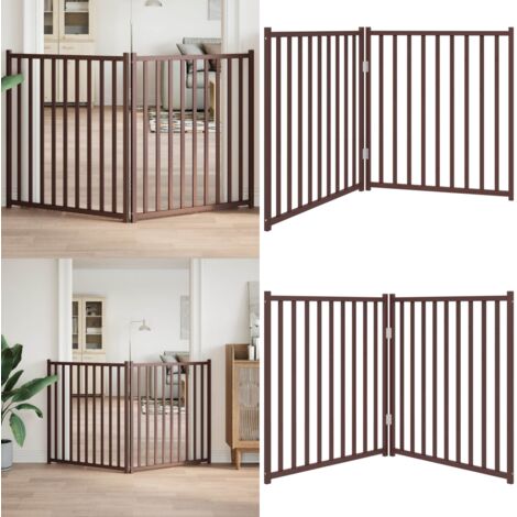 VidaXL Hundetor Faltbar, 3-teilig – Massivholz-Gitter Für Wohnzimmer, Küche, Treppe, Haustierschutz