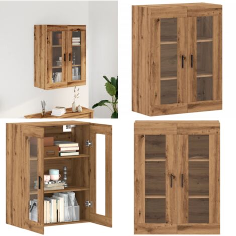 VidaXL TV-Schrank Mit LED-Beleuchtung - Massivholz Eiche 100cm (Braun)