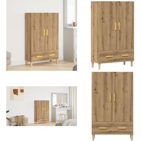 Credenza artigianale in rovere, 88x30x70 cm, legno ingegnerizzato - COMFORTXL | Leroy Merlin