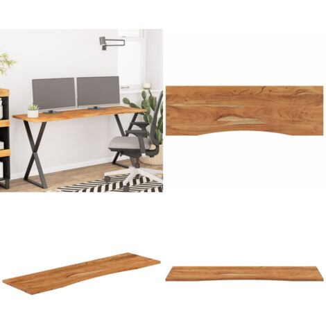 vidaXL Schreibtischplatte 140x50x2,5 cm Rechteckig Massivholz Akazie
