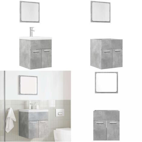 VidaXL Badmöbel-Set 2-tlg. Weiß - Unterschrank & Spiegelschrank Für Badezimmer