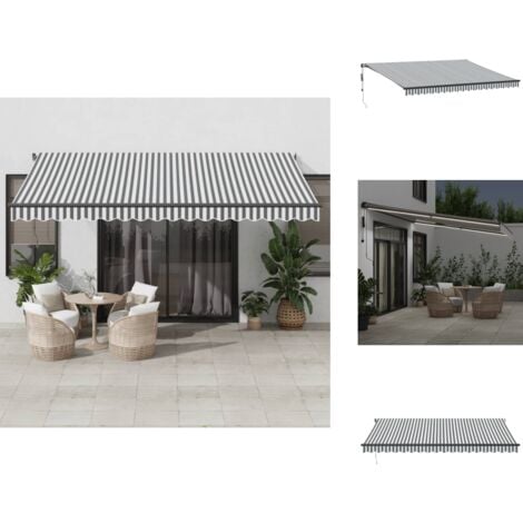 Festnight Elektrische Gelenkarmmarkise 450x300 Cm - Automatische Terrassenmarkise Mit Fernbedienung