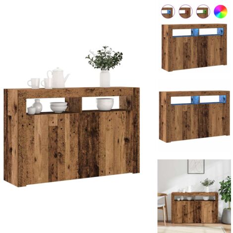 Emmtore Sideboard Mit LED-Beleuchtung - Moderne Anrichte In Brauner Eiche