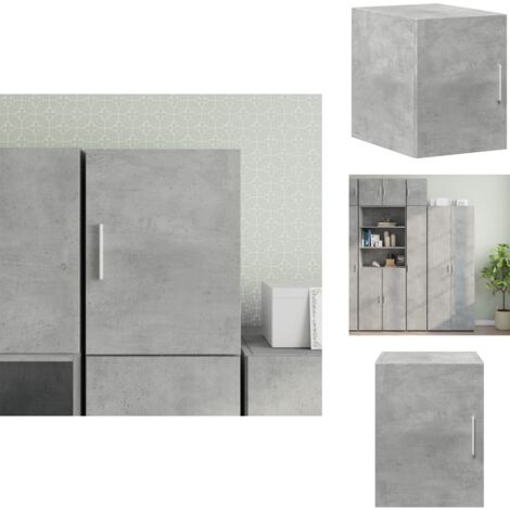 Wandschrank Betongrau 30x42,5x40 cm Holzwerkstoff - Wandregal - Hängeschrank - Regal - Stauraum - Dekoration (1/5)
