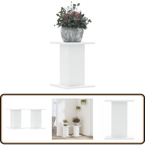 Pflanzenständer Aus Holzwerkstoff – 33x33x80 Cm, Schwarz, Platzsparend & Langlebig