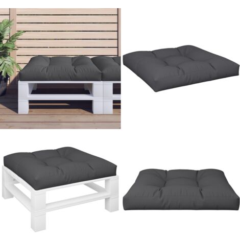 vidaXL Palettenkissen Schwarz 80x80x12 cm Stoff