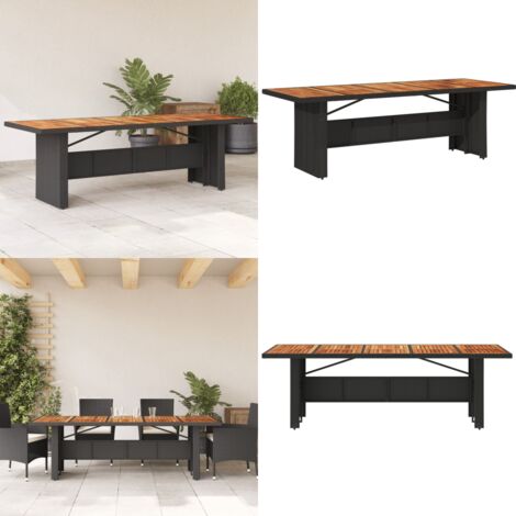 Outdoor PE Rattan Gartentisch mit Harz-Tischplatte & Sonnenschirmloch Couchtisch fÃ¼r Garten
