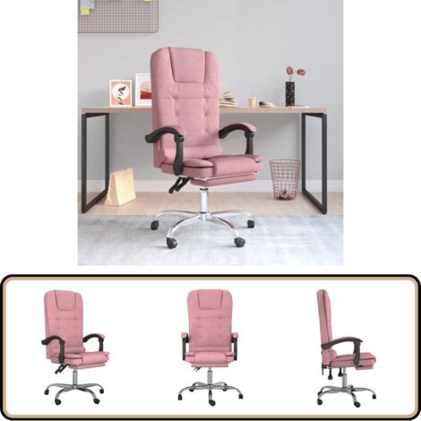Bürostuhl Monaco In Rosa Samt Mit Goldenen Beinen – Höhenverstellbar & Bequem