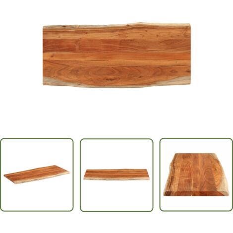 Massivholz Tischplatte Akazie 120x40cm - Naturkante Für Esstisch & Couchtisch