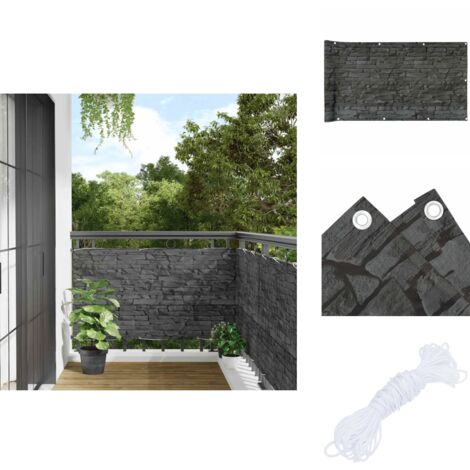 Balkon Sichtschutz 135x350 Cm – Blickdicht, Für Terrasse & Gartenzaun, Inkl. Montagezubehör