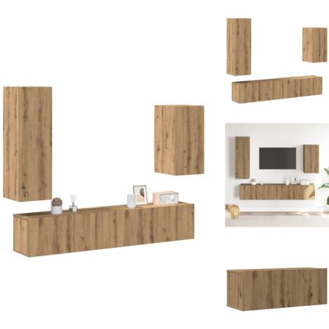 7-tlg. Küchenschrank-Set Kalmar Artisan-Eiche Holz Produktbild-Vorschau 5