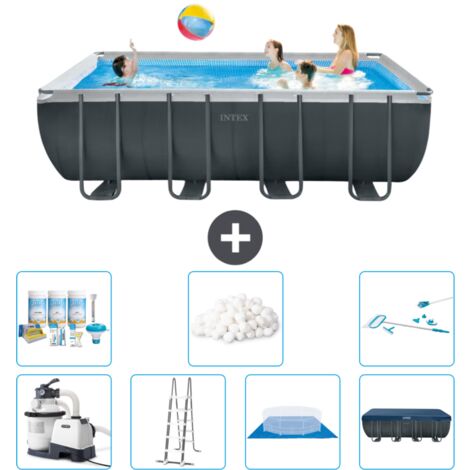 Intex rechteckiger Ultra XTR-Rahmenpool – 549 x 274 x 132 cm – Inklusive Zubehör CB46 (1/4)