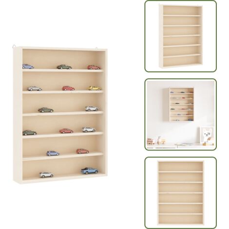 V125.6 Sammlervitrine Holz / 125 cm x 58 cm x 8,5 cm Fächer 6
