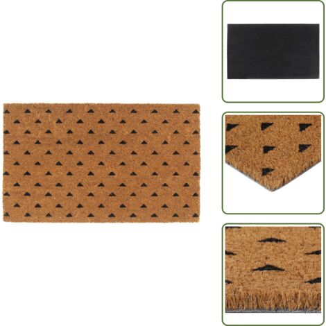 Fußmatte Natur 45x75 cm Kokosfaser Getuftet - Kokosfußmatte - Eingangsmatte - Türklinse - Outdoor Matten - Gartenmatte (1/5)
