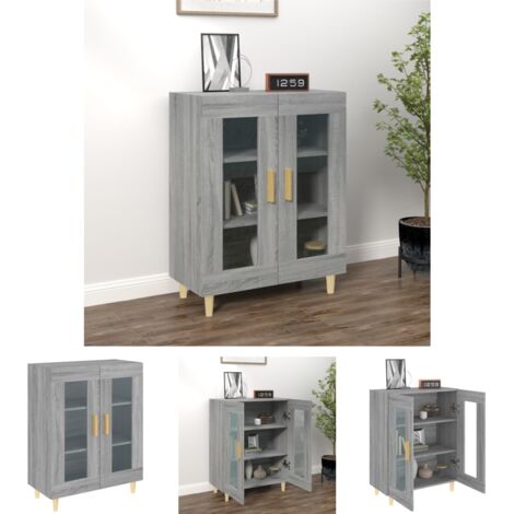 Holz Sideboard Grau Sonoma - vidaXL Sideboard Grau Sonoma 69,5x34x90 cm Holzwerkstoff - Sideboard Stauraum (1/5)