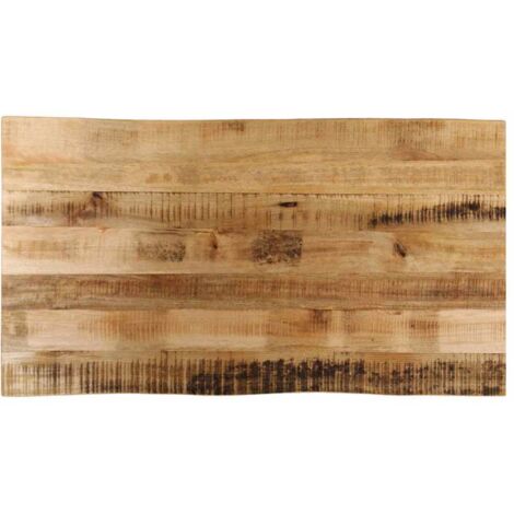 VidaXL Tischplatte Aus Massivem Mangoholz – 60x60x3,8 Cm, Mit Baumkante – Rustikal, Einzigartig – Für Esstisch, Couchtisch Oder Als Ersatzplatte – Naturprodukt