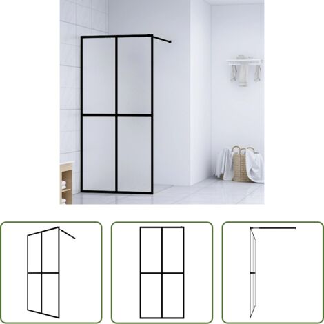 vidaXL Sicherheitsglas -  Duschwand für Walk-in Dusche Mattes Sicherheitsglas 140x195 cm (1/5)