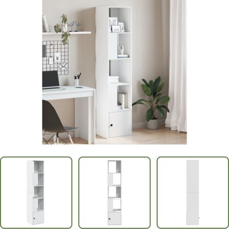 Bücherregal Holz - Bücherregal Weiß 40x36x189 cm Holzwerkstoff (1/5)