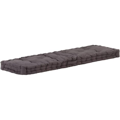 vidaXL Freizeitkissen -  Palettenkissen Baumwolle 120×40×7 cm Anthrazit