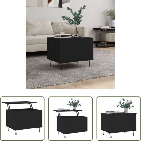 vidaXL Stauraum -  Couchtisch Schwarz 60x44,5x45 cm Holzwerkstoff